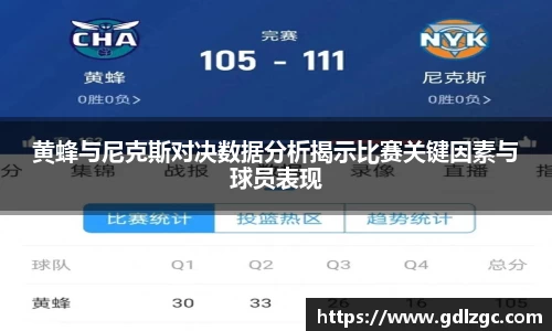 黄蜂与尼克斯对决数据分析揭示比赛关键因素与球员表现
